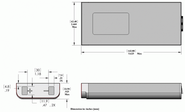 PB-1601  Battery Drawing